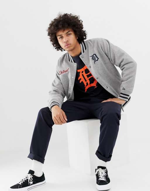 New Era Mlb Detroit Tigers Jacket In Grey, $140, Asos