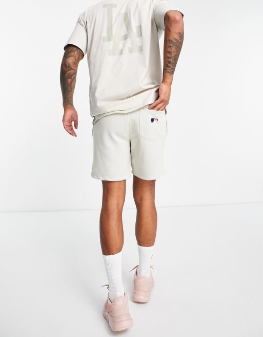 New Era MLB LA Dodgers jersey shorts in grey exclusive to ASOS