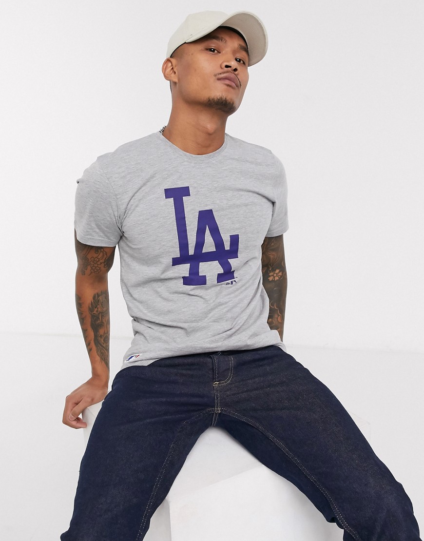 New Era MLB LA Dodgers logo t-shirt in grey