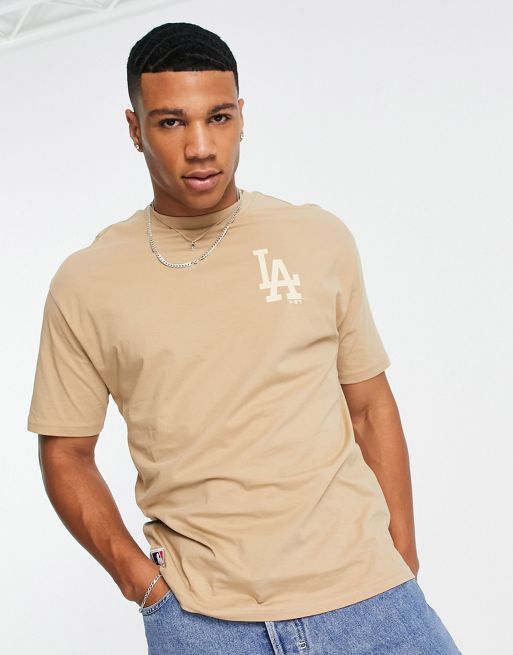 LA Dodgers Logo Brown Oversized T-Shirt