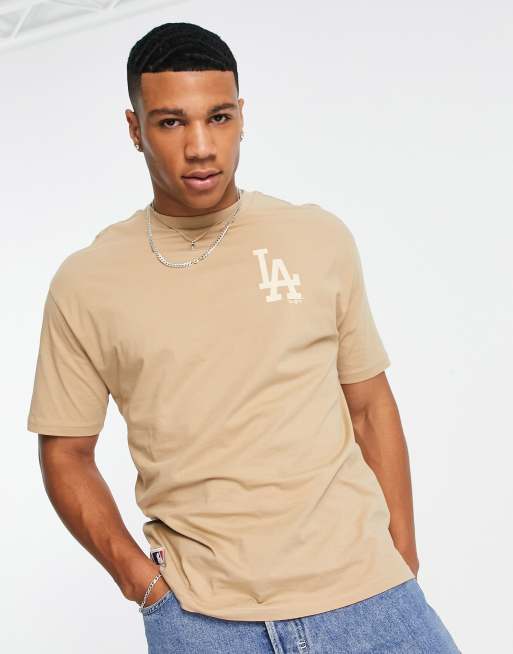 New Era MLB LA Dodgers logo t-shirt in light navy exclusive as ASOS