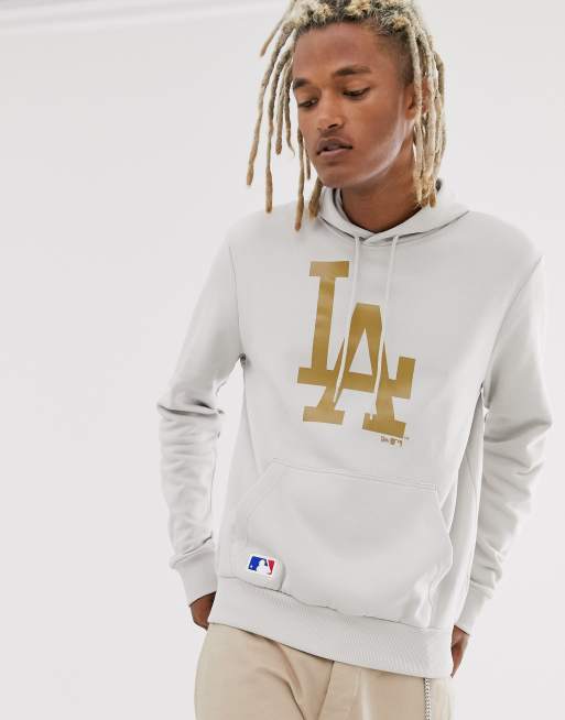 Los Angeles Dodgers Mens New Era Crew Neck Pullover Sweatshirt Grey