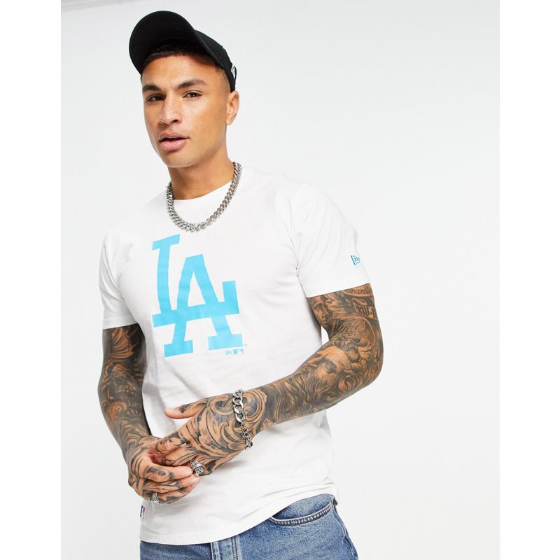 T-shirt e Canotte Uomo New Era - MLB LA Dodgers - T-shirt bianca con stampa del logo blu