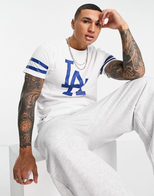 New Era MLB LA Dodgers camo infill t-shirt in white exclusive as ASOS