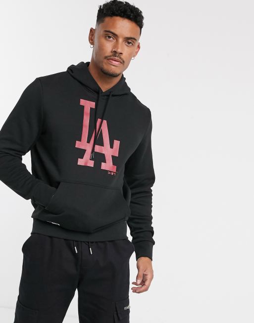 New Era MLB Los Angeles Dodgers hoodie in black | ASOS