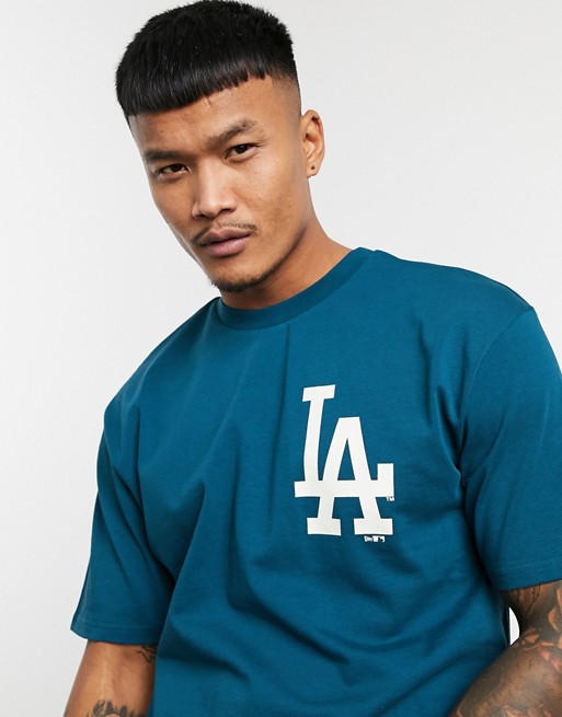 New Era MLB Los Angeles Dodgers oversized t-shirt in blue