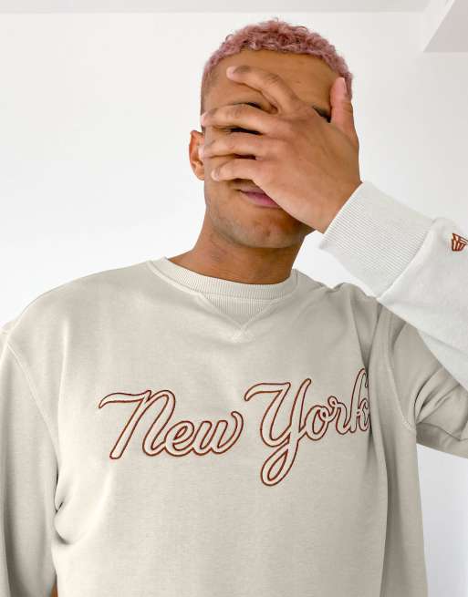 New Era - MLB New York Yankees - Felpa oversize con scritta beige, 3 di 3