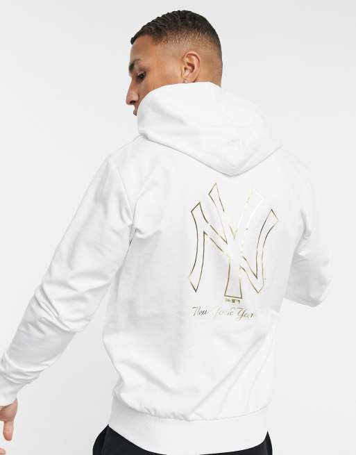 New York Yankees Hoodie 3D All White - Teeruto