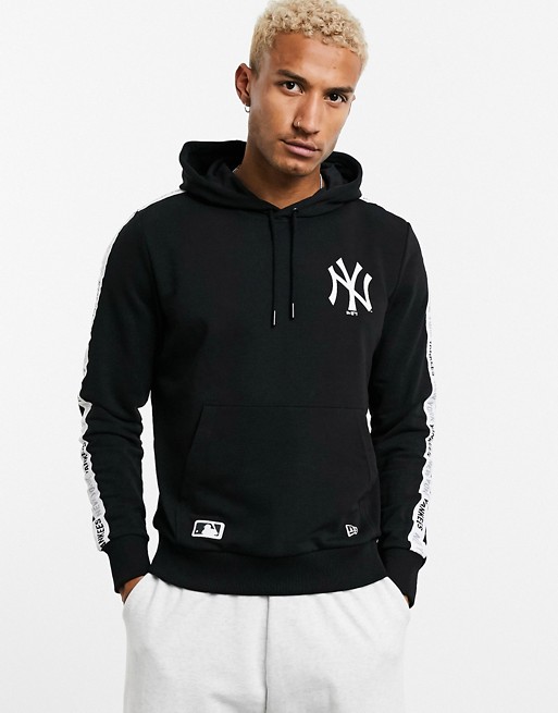 New Era MLB New York Yankees hoodie with taping in black