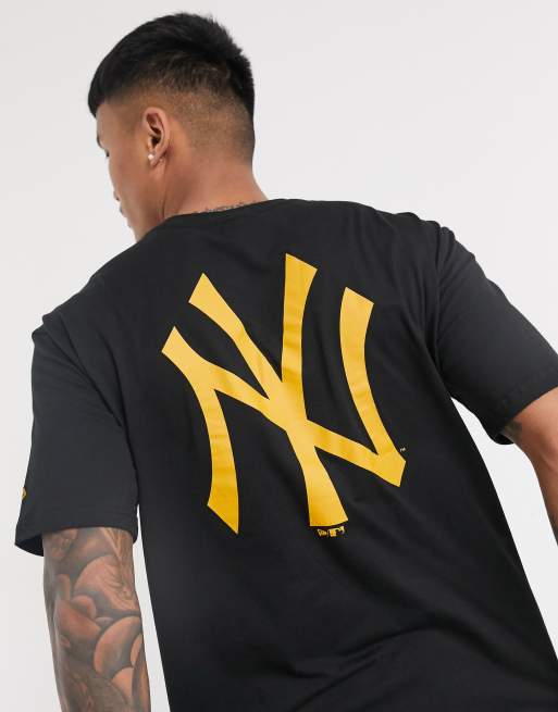 NEW ERA New York Yankees Team Logo Black T-Shirt  Men's \ Men's clothing \  T-shirts Brands \ #Marki - 4 \ New Era