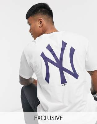 New Era New York Yankees rugby shirt in off white exclusive to ASOS