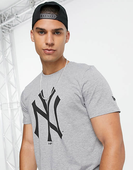  New Era MLB New York Yankees t-shirt in grey 
