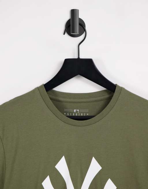 New Era MLB New York Yankees t-shirt in khaki, 3 of 4