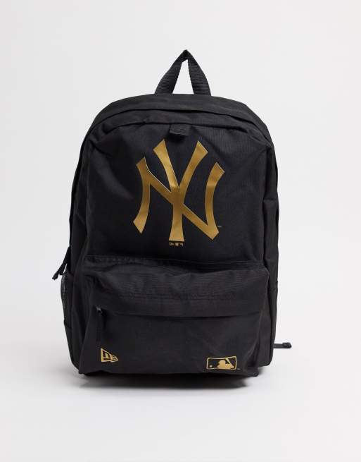 New Era MLB NY Sac dos avec logo dor contrastant Noir