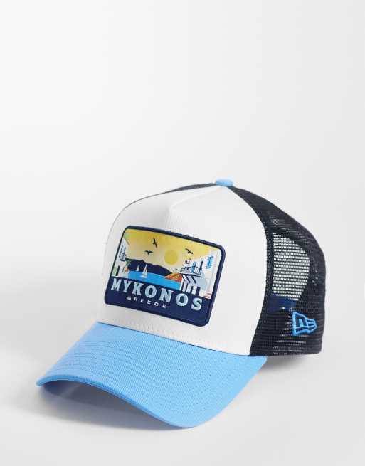 New Era - Mykonos - Cappellino trucker con toppa blu multicolore