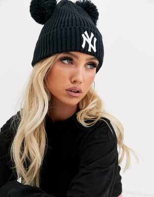 New Era navy pom beanie ASOS