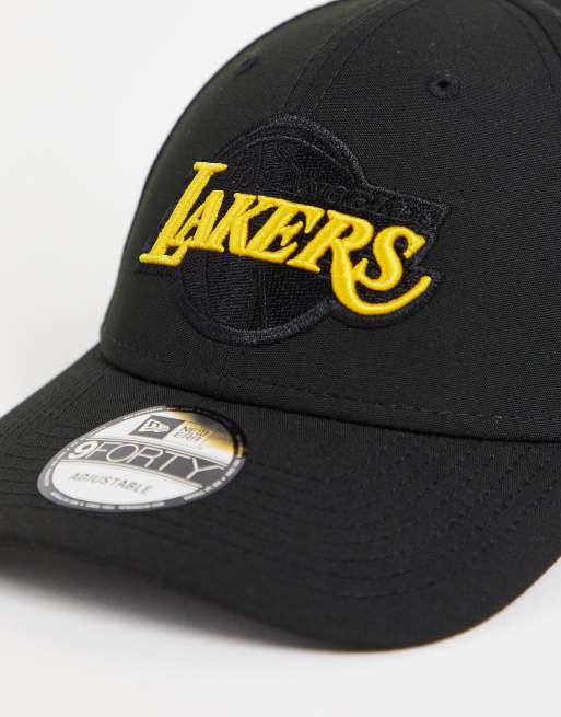 LA Lakers New Era Black on Black 9FORTY Snapback