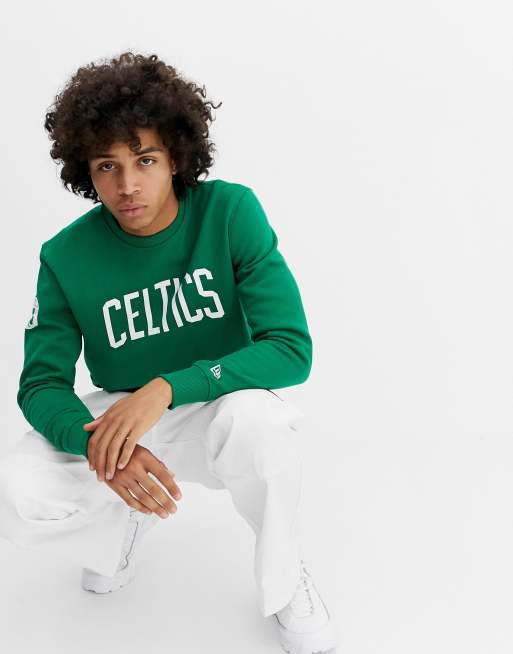 New Era NBA Boston Celtics Sweatshirt With Chest Logo In Green