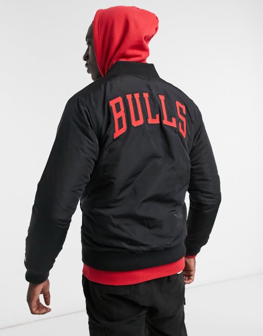 New Era NBA Chicago Bulls bomber jacket in black | ASOS