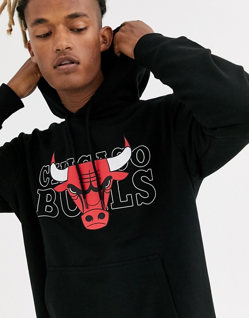 New Era NBA Chicago Bulls Overlap hoody in black