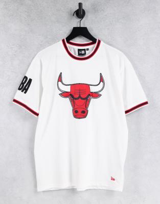 New era NBA Os Outline Mesh Chicago Bulls Short Sleeve T-Shirt