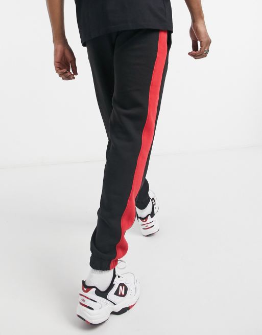 New Era NBA Chicago Bulls Large Graphic Joggers Black