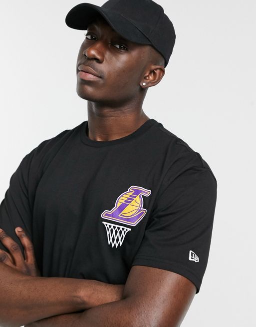 T-Shirt New Era Photographic NBA Los Angeles Lakers - Black - men´s 