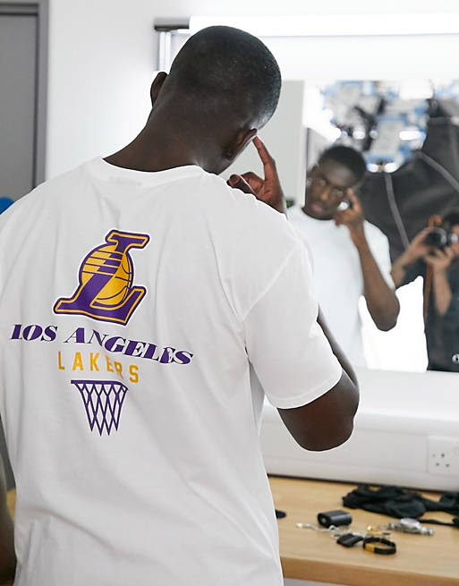 lakers jersey with white t shirt