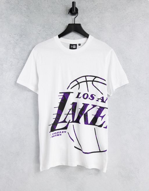 New Era Mens NBA Team Logo T-Shirt ~ LA Lakers White - JustTeeShirts