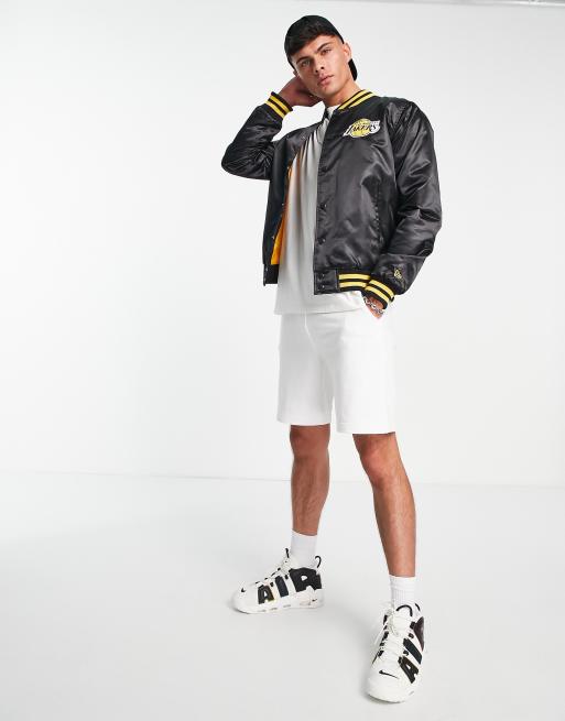 New Era - NBA LA Lakers - Giacca bomber in raso nera, 4 di 4