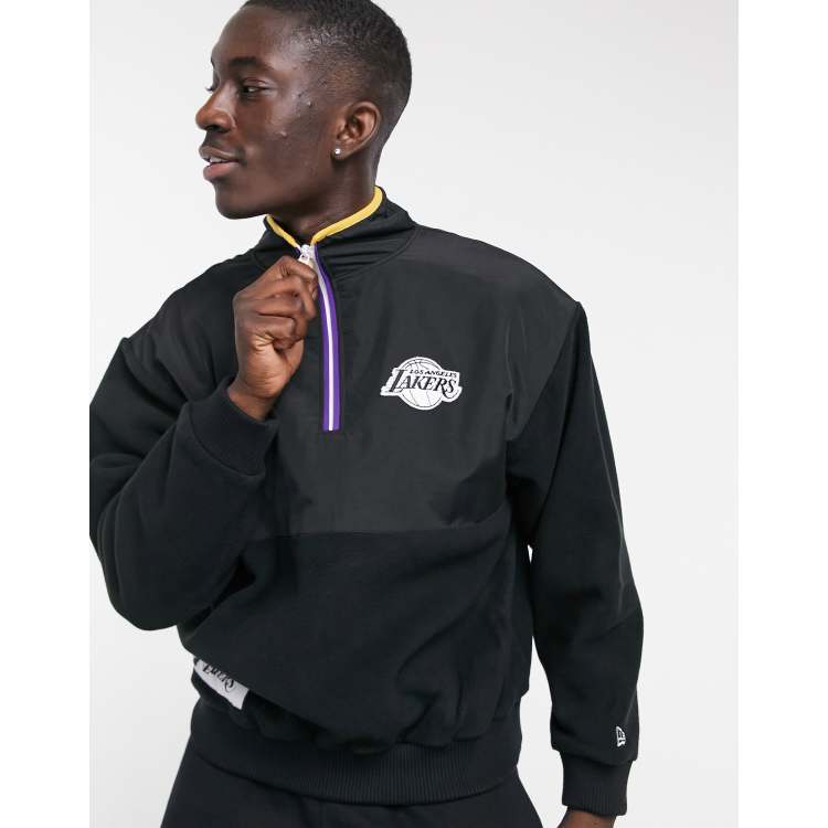 New Era NBA LA Lakers half-zip fleece in black