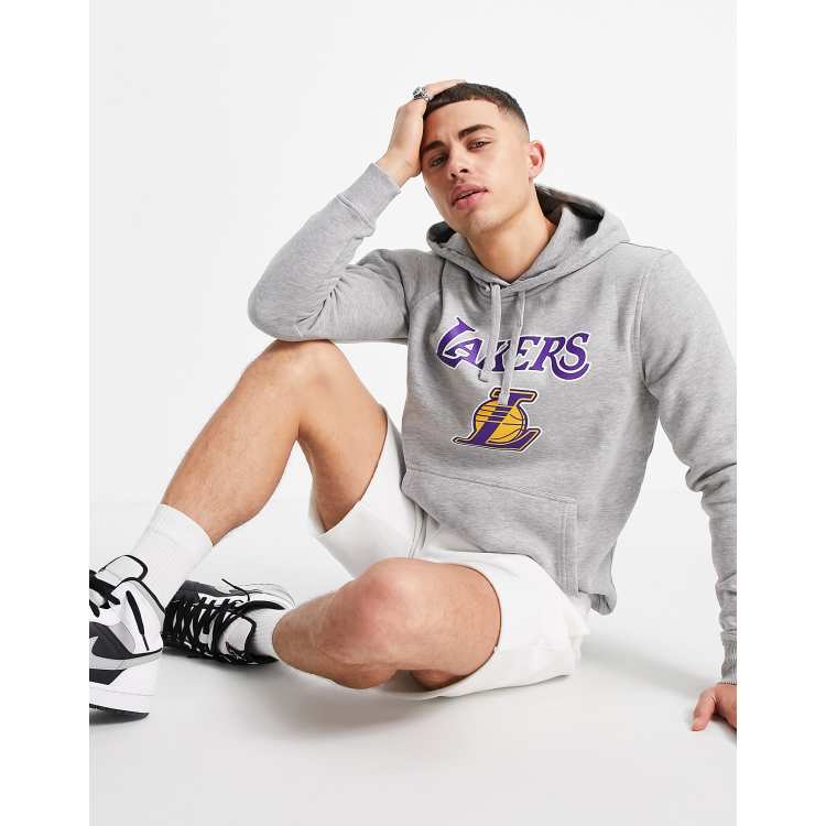 New Era NBA LA Lakers Hoodie In Grey