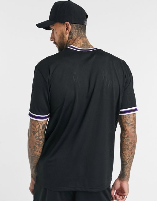 New Era NBA LA Lakers oversized applique t-shirt in black