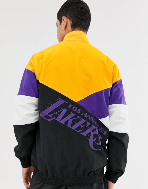 Men's Windbreaker New Era NBA Track Jacket Los Angeles Lakers Unisex Black