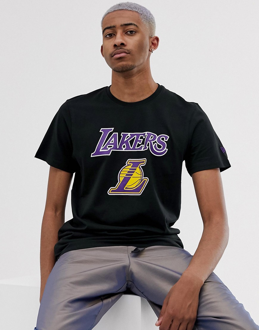 New Era - NBA LA Lakers - T-shirt in zwart