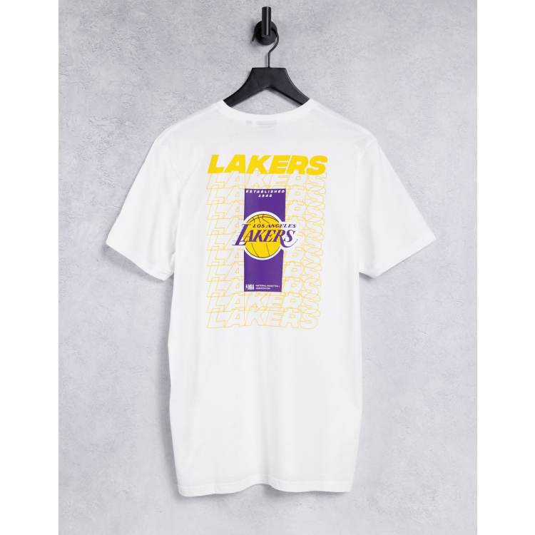 Yellow New Era NBA LA Lakers Logo T-Shirt