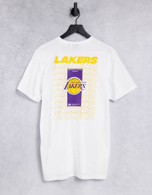 New Era NBA LA Lakers back print t-shirt in white exclusive as