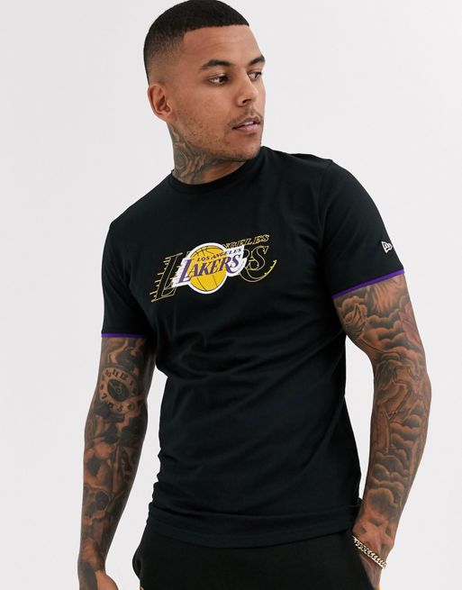 New Era NBA LA Lakers back print t-shirt in white exclusive as ASOS, ASOS