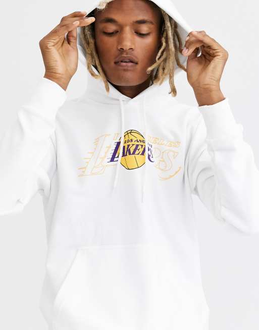 New Era NBA Los Angeles Lakers Overlap hoody in white