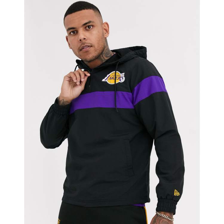 Men's Windbreaker New Era NBA Track Jacket Los Angeles Lakers Unisex Black