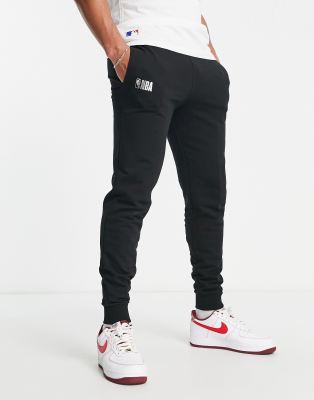 New Era NBA silver foil logo jogger in black