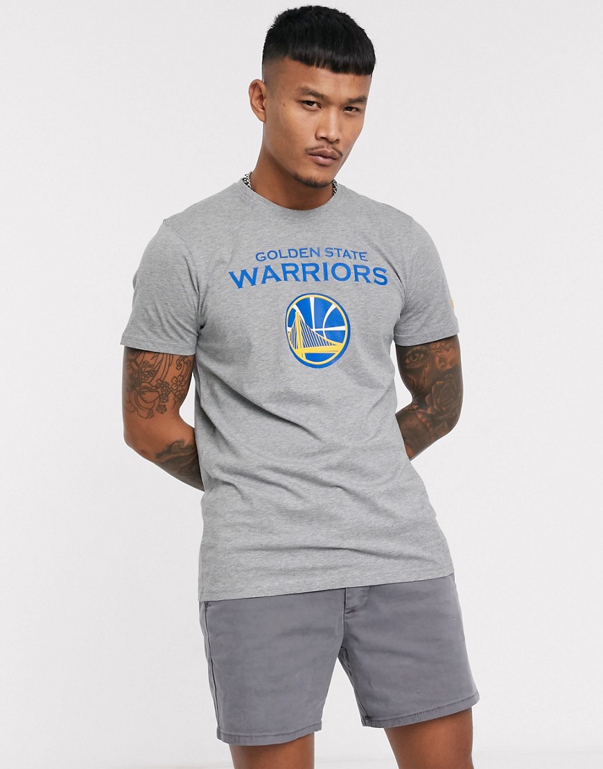 New Era - NBA - T-shirt grigia dei Golden State Warriors-Grigio