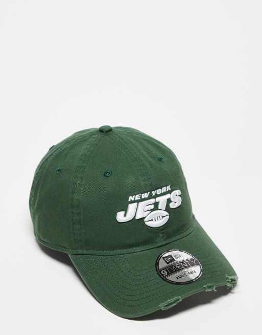 New Era – New York Jets 9Twenty – Khakifarbene Kappe aus gewaschenem Stoff in Used-Optik