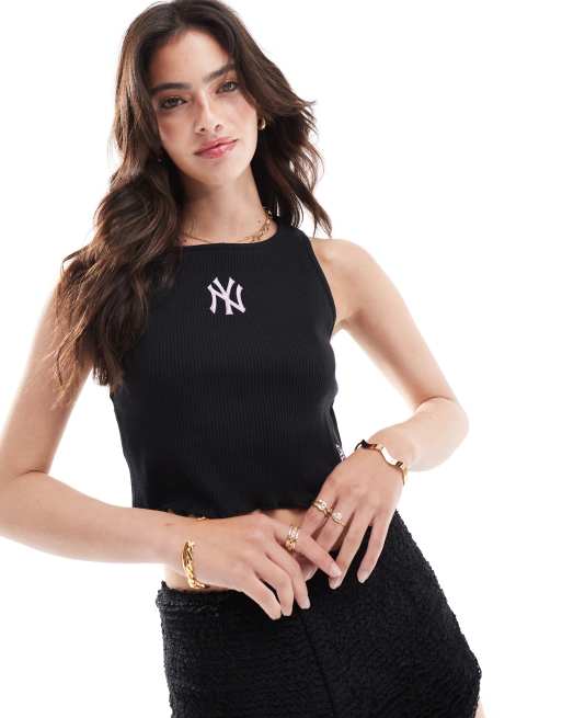 New Era - New York - Sort croptop med bølgekant