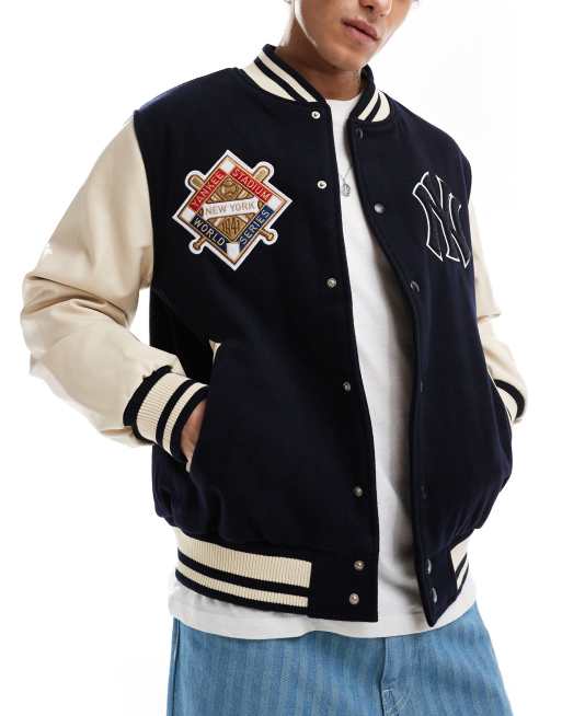 New Era New York Yankees College Jacke in Marineblau