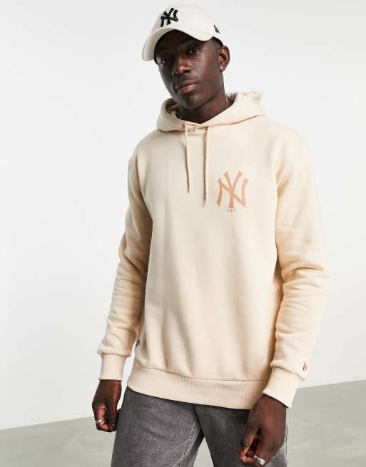 New Era New York Yankees League Essentials Full Zip Hoodie - Beige