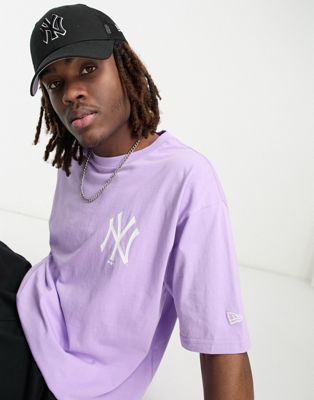 New Era New York Yankees oversize t-shirt in purple