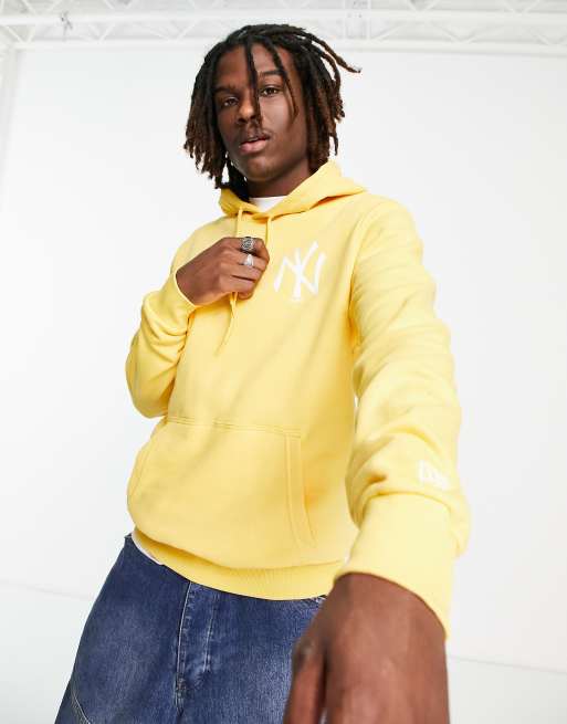 New Era New York Yankees oversized back print hoodie in yellow, 4 of 4