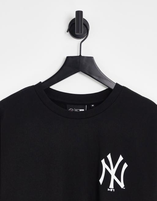 New Era Mlb Big Logo Oversized New York Yankees T-shirt (blk)