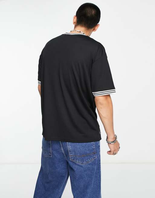 New Era - New York Yankees - Oversized T-shirt van mesh in zwart, 3 van 4